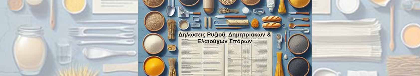 Δηλώσεις Ρυζιού, Σιτηρών και Ελαιούχων Σπόρων